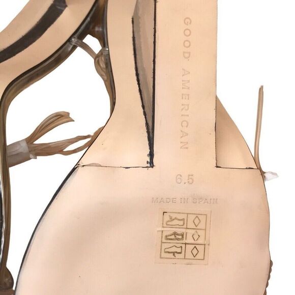 Good American Cinderella Wedge Silver Strap Sandal Size 6.5 NEW IN BOX GA080V-X - Picture 11 of 14